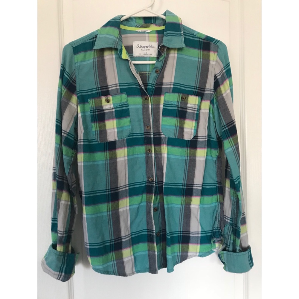 Aeropostale Long Sleeve Plaid Shirt